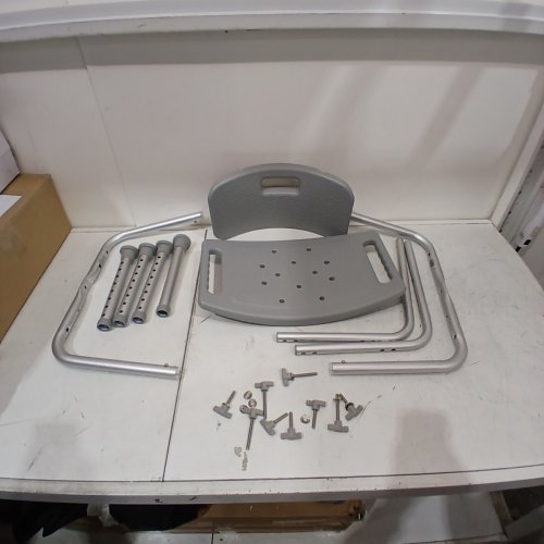 MEDLINE GUARDIAN DELUXE ALUMINUM BATH CHAIR - 400LBS CAP - GREY (MODEL: G2-101KRX1) image 2