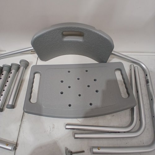 MEDLINE GUARDIAN DELUXE ALUMINUM BATH CHAIR - 400LBS CAP - GREY (MODEL: G2-101KRX1) image 3