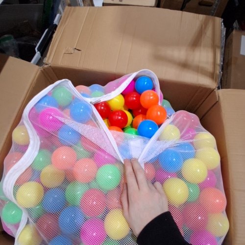1000PK AMAZON BASICS BPA FREE CRUSH-PROOF PLASTIC BALL, PIT BALLS WITH STORAGE BAG - MULTICOLOR (MODEL: B08LZQQ5VG) image 3