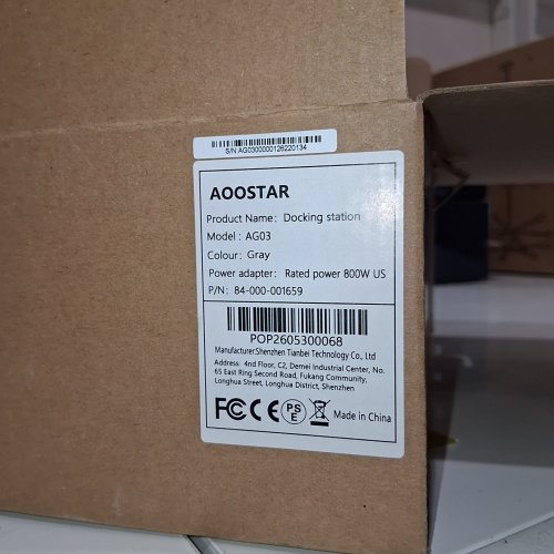 AOOSTAR DOCKING STATION - 800W - GRAY (MODEL: AG03) image 2