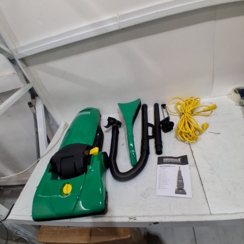 BISSELL BIG GREEN COMMERCIAL PRO POWERFORCE BAGGED UPRIGHT VACUUM WITH 13'' CLEARING PATH - SINGLE MOTOR WITH ONBOARD TOOLS - GREEN (MODEL: BGU1451T) image 3