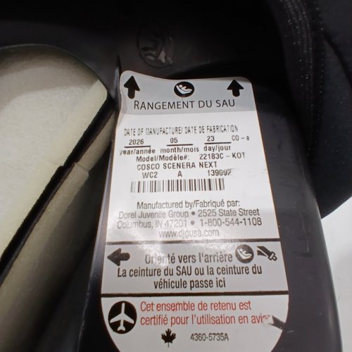COSCO SCENERA NEXT CONVERTIBLE CAR SEAT - BLACKOUT (MODEL: 22183C-KOT) image 2