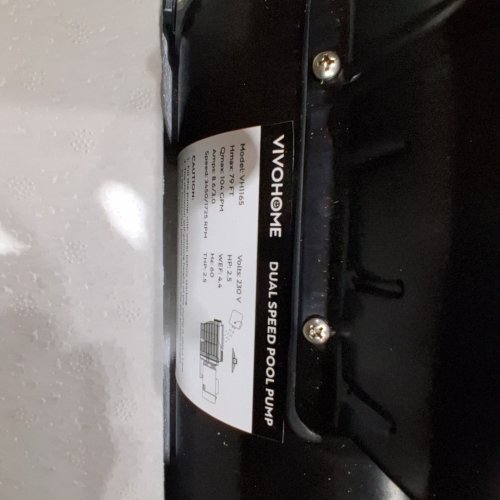 VIVOHOME DUAL SPEED POOL PUMP - 2.5 H/P, 230 V, 104 GPM, 79FT, 3450/1725 RPM - BLACK (MODEL: VH1165) image 3