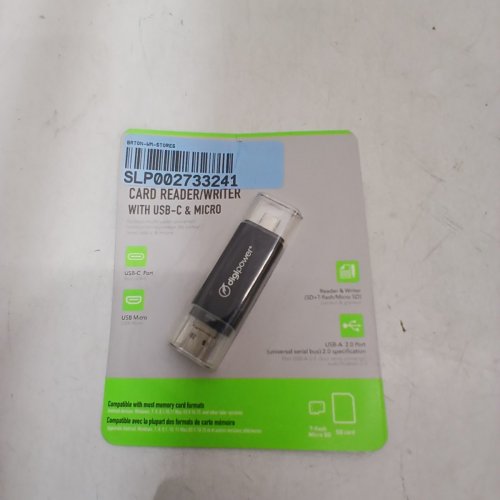 DIGIPOWER UNIVERSAL MULTI CARD READER/WRITER - USB-C, USB-A, MICRO USB - SD/TF CARD SUPPORT - BLACK (MODEL: DP-MCR5) image 2