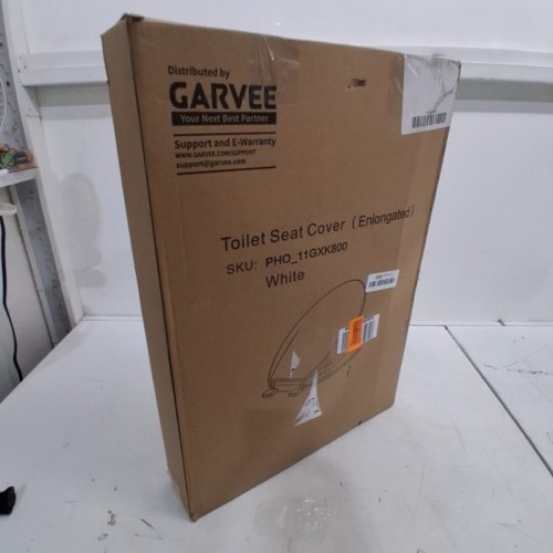 GARVEE ELONGATED SLOW CLOSE PLASTIC TOILET SEAT - 19" - WHITE (MODEL: PHO_11GXK800) image 5