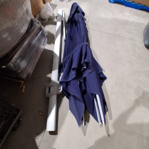 OUTDOOR CANTILEVER PATIO UMBRELLA WITH FILLABLE WEIGHTED BASE - 13FT - DARK BLUE image 5