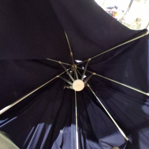 OUTDOOR CANTILEVER PATIO UMBRELLA WITH FILLABLE WEIGHTED BASE - 13FT - DARK BLUE image 7
