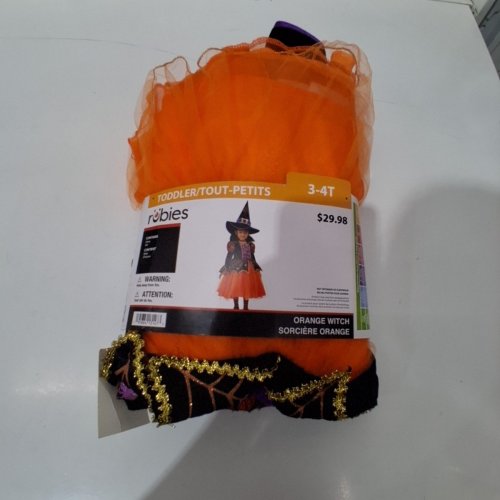 2PC TODDLER RUBIES ORANGE WITCH COSTUME - 3-4T - ORANGE/BLACK/PURPLE image 2