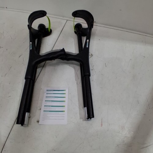 2PC ENLUNTRA FOREARM CRUTCHES FOR ADULTS ADJUSTABLE AND FOLDABLE - 36.4"-45.2" - BLACK image 2