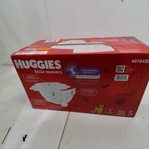 104PK HUGGIES BABY MEGA COLOSSAL LITTLE MOVERS OUTSTANDING ACTIVE FIT DIAPERS WITH UP TO 12 HOURS OF LEAK PROTECTION - SIZE 5 (+27LB) - DISNEY THE LION KING (MODEL: 49754) image 4