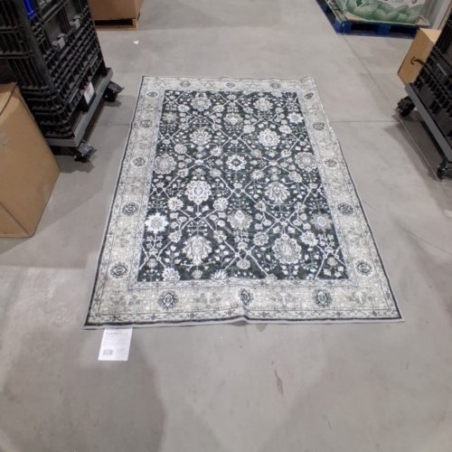 WASH LUXE FLORAL AREA RUG - 5FT X 7FT (152 CM X 213 CM) - GREEN / IVORY (ITEM: 2046294) image 3