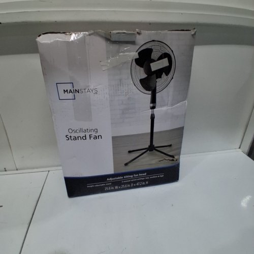 MAINSTAYS OSCILLATING PEDESTAL FAN - 16" - 3 MODES - BLACK image 4