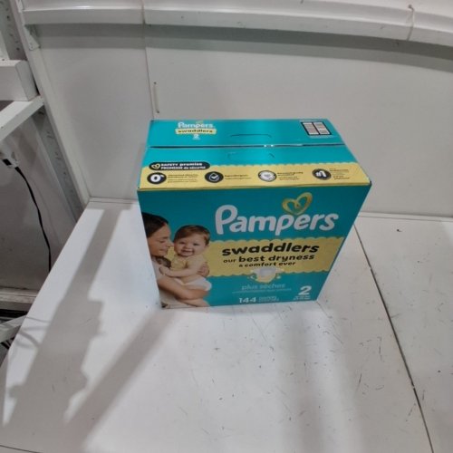 144PK PAMPERS SWADDLERS DISPOSABLE BABY DIAPERS - SIZE 2 (10-22LBS) image 2