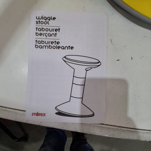 STOREX WIGGLE STOOL, NON-SLIP BASE, ADJUSTABLE 12-18 INCH HEIGHT, YELLOW (00303U01C) image 3