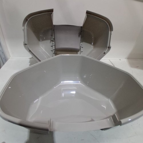 IRIS USA LARGE CORNER CAT LITTER BOX - 15" X 14" X 15.5" - GREY image 3