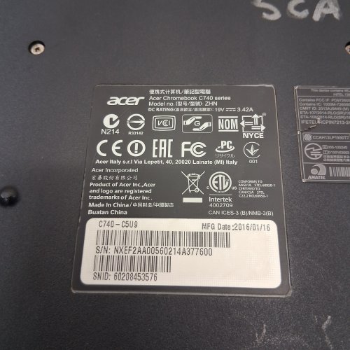 ACER CHROMEBOOK OS - 11.6" SCREEN - 4G RAM / 16G SSD - BLACK - (MODEL: C740-C5U9) image 8