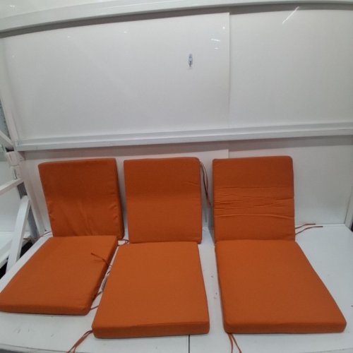 6PK NON-SLIP SOFT CHAIR CUSHIONS - 18.5" X 16" X 2" - ORANGE image 2