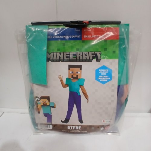 2PC BOY'S MINECRAFT STEVE CLASSIC COSTUME -SMALL - BLUE image 2