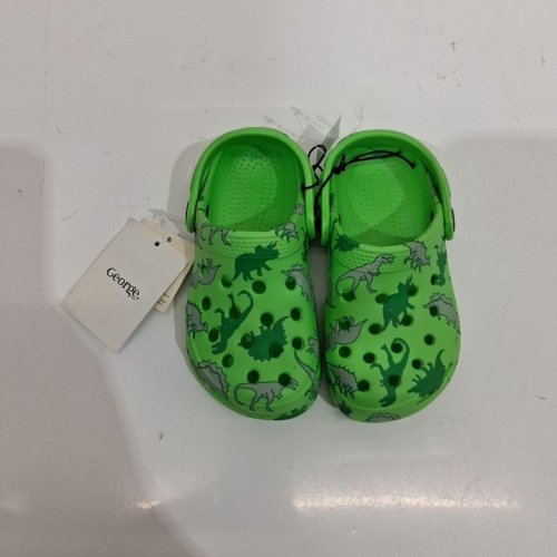 BOYS GEORGE BEACH CLOGS - SIZE 8 - GREEN/DINOSAURS (STYLE: 74CLOGM26) image 3