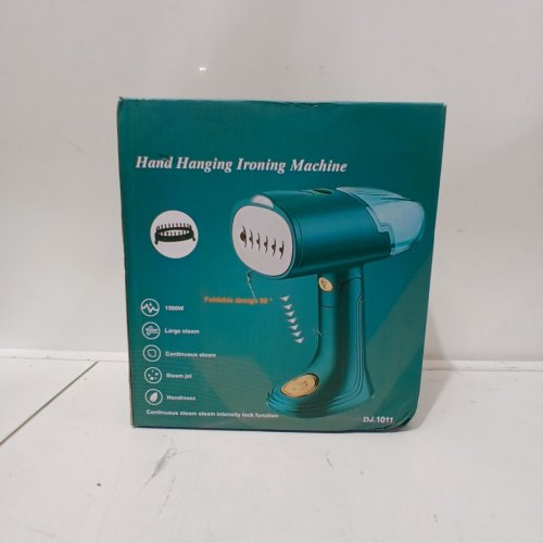 FOLDABLE HAND HANGING IRONING STEAMER MACHINE - 1500W - BLACK (MODEL: DJ.1011) image 3