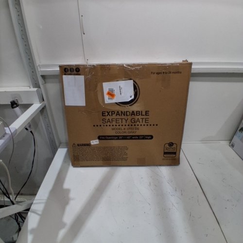 GRAY EXPANDABLE PLASTIC SAFETY GATE - 28"- 42" - GREY (0723 DS) image 3