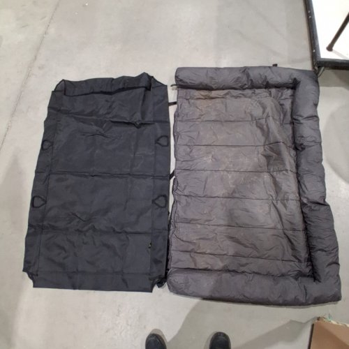 VEEHOO OUTDOOR ELEVATED PET BED WITH WATERPROOF BOLSTER CUSHION - 59" - BLACK (MODEL: VH07JPCWC2331BCP30XXLA) image 3