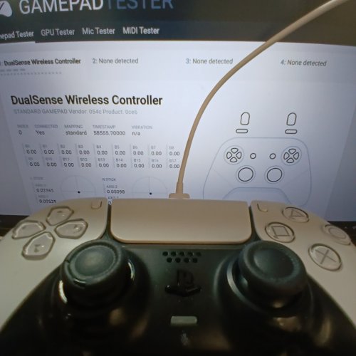 SONY DUALSENSE WIRELESS CONTROLLER - PLAYSTATION 5 (PS5) CONTROLLER - WHITE (MODEL: CFI-ZCT1W) image 2