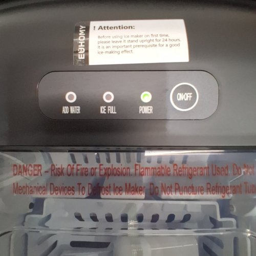 EUHOMY COUNTERTOP ICE MAKER MACHINE - 11.5" X 11.5" X 9" - 26LBS MAX - SILVER (MODEL: IM-065) image 2