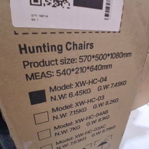 HEAVY DUTY PORTABLE 360 SILENT SWIVEL HUNTING CHAIR - 350LBS MAX - BLACK (MODEL: XW-HC-04) image 2
