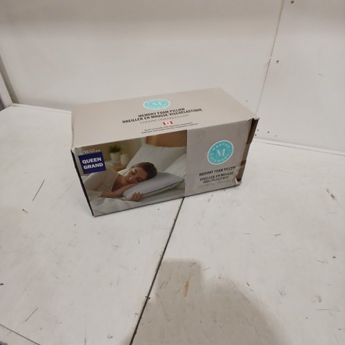 MARTHA STEWART MEMORY FOAM PILLOW - QUEEN - WHITE/BLUE PIPING (MODEL: 1392500) image 5