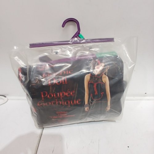 2PC WOMEN'S GOTHIC DOLL COSTUME SET - EXTRA LARGE - BLACK / RED (ITEM: 4566A) image 2