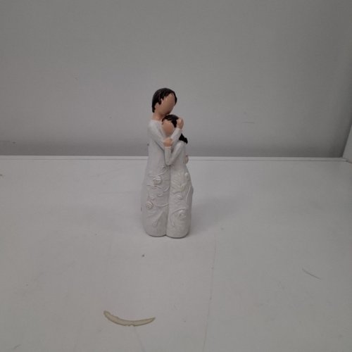 MOTHER/DAUGHTER EMBRACING FIGURINE - WHITE image 2