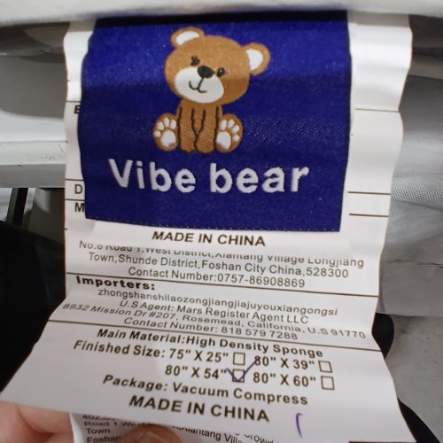 VIBE BEAR PREMIUM FOAMJAPANESE FUTON FLOOR MATTRESS - FULL SIZE / 54" X 80" - GREY COLOR SCHEME image 4