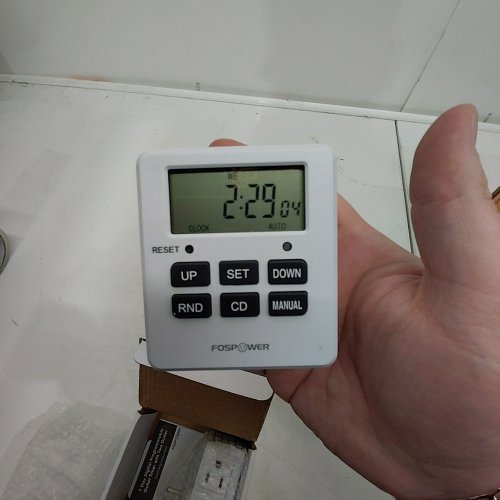 2PK FOSPOWER 7 DAY DIGITAL PROGRAMMABLE OUTLET TIMER WITH TWO OUTLETS - WHITE image 2
