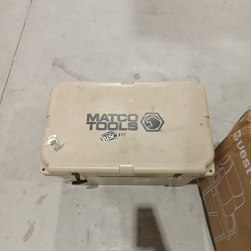 MATCO TOOLS YETI TUNDRA COOLER WITH CUSTOM STICKERS/ DECAL - SIZE 65 - TAN image 2