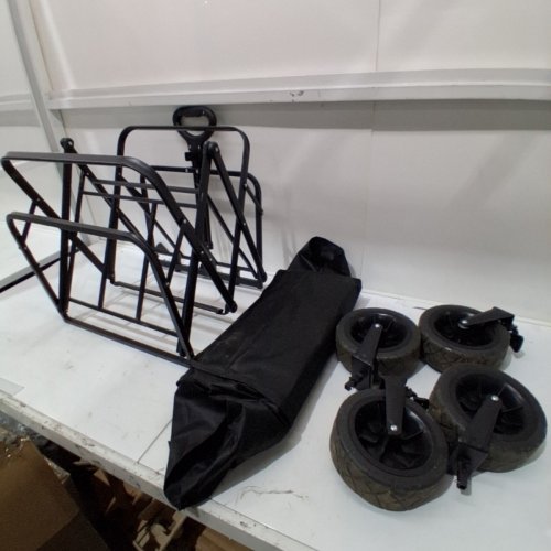 ORIGINSURE HEAVY DUTY FOLDING COLLAPSIBLE WAGON CART WITH BIG ALL-TERRAIN WHEELS - 560LBS WEIGHT CAPACITY - 300L - 48" - BLACK (MODEL: OS5004-FW300BLA) image 2