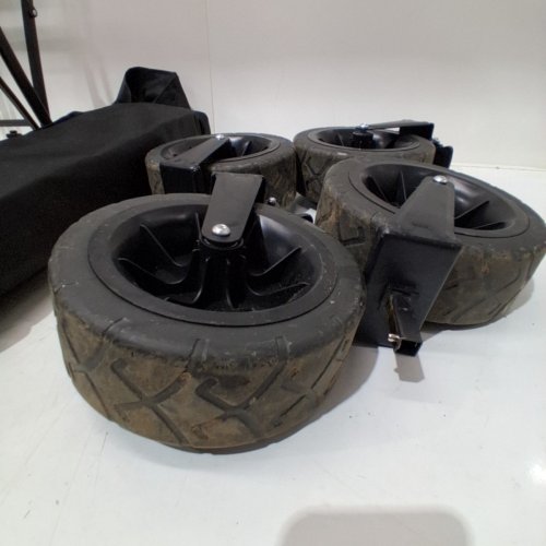 ORIGINSURE HEAVY DUTY FOLDING COLLAPSIBLE WAGON CART WITH BIG ALL-TERRAIN WHEELS - 560LBS WEIGHT CAPACITY - 300L - 48" - BLACK (MODEL: OS5004-FW300BLA) image 3