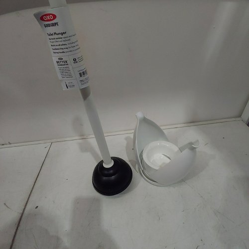 OXO GOOD GRIPS TOILET PLUNGER AND CANISTER - WHITE image 3