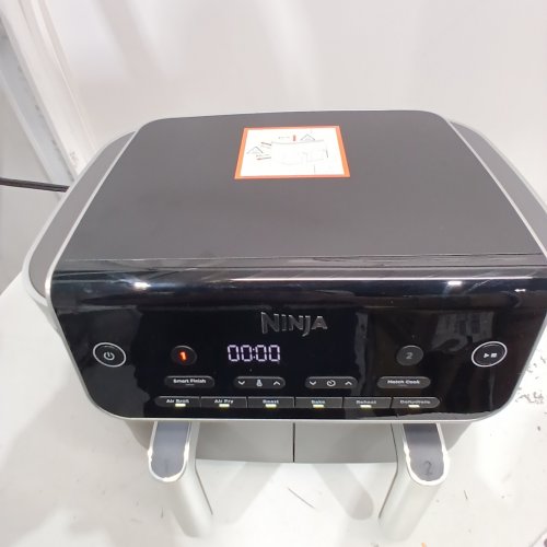 NINJA DUALZONE 2-BASKET AIR FRYER - 8 QT - BLACK / SILVER (MODEL: DZ801C) image 2