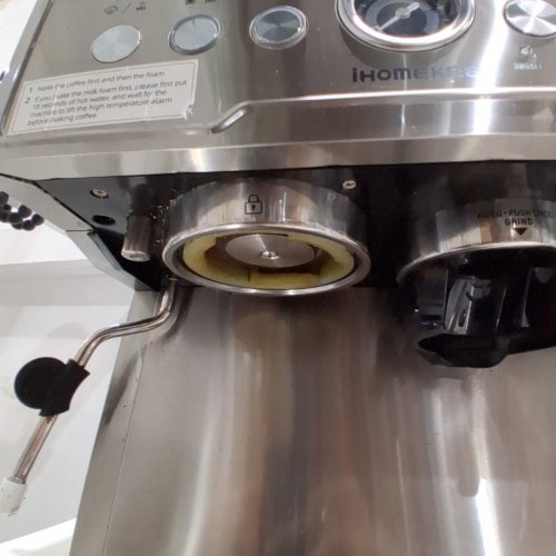 IHOMEKEE COFFEE MAKER WITH GRINDER ESPRESSO CAPPUCCINO LATTE MACHINE - 2 CUPS - SILVER (MODEL: AM7303A) image 3