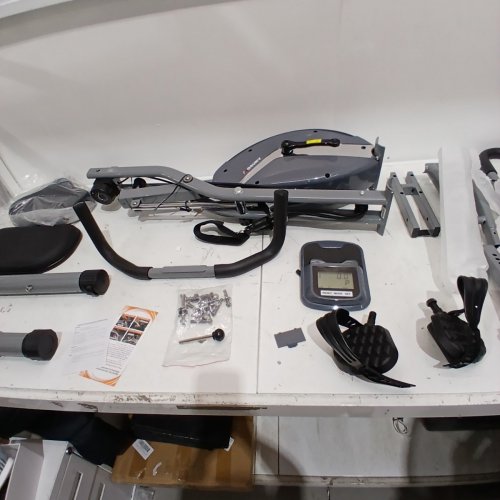 MOSUNY STATIONARY FOLDING 5-IN-1 EXERCISE BIKE - 350 LBS - GREY (MODEL: CAGR3012) image 3