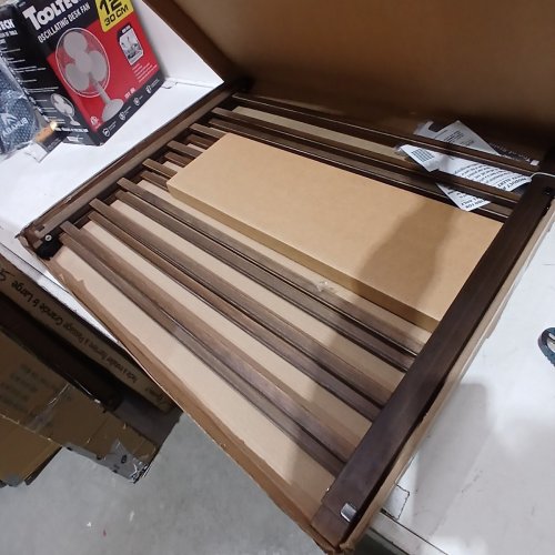 EVENFLO WALK-THRU TOP OF STAIRS BABY AND PET GATE - 32'' X 30'' - 48'' - FARMHOUSE BROWN ( MODEL: 1050) image 2