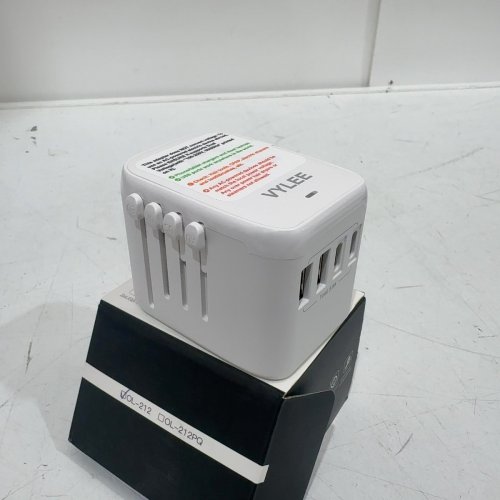 VYLEE 5-IN-1 UNIVERSAL INTERNATIONAL POWER TRAVEL PLUG ADAPTER - 3.5A - WHITE (MODEL:OL-212) image 2