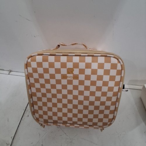 RELAVEL MAKEUP TRAVEL CASE WITH ADJUSTABLE DIVIDERS - 10" X 9.4" X 4.5" - MARBLE image 2