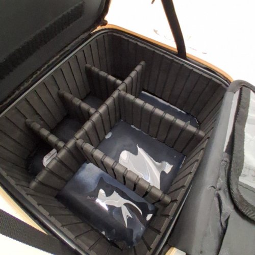 RELAVEL MAKEUP TRAVEL CASE WITH ADJUSTABLE DIVIDERS - 10" X 9.4" X 4.5" - MARBLE image 4