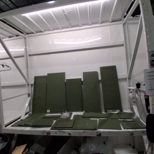 VASAGLE BATHROOM FLOOR STORAGE CABINET - GREEN (MODEL: BBC049C01) image 2