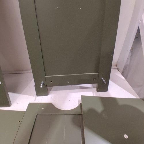 VASAGLE BATHROOM FLOOR STORAGE CABINET - GREEN (MODEL: BBC049C01) image 7