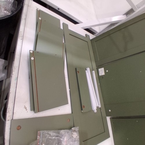 VASAGLE BATHROOM FLOOR STORAGE CABINET - GREEN (MODEL: BBC049C01) image 8