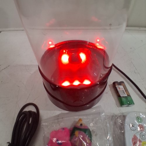 SENCU SENSORY BUBBLE FISH LAMP WITH REMOTE CONTROL - 11.35" H - BLACK image 2