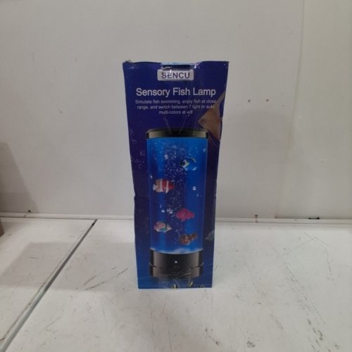 SENCU SENSORY BUBBLE FISH LAMP WITH REMOTE CONTROL - 11.35" H - BLACK image 4